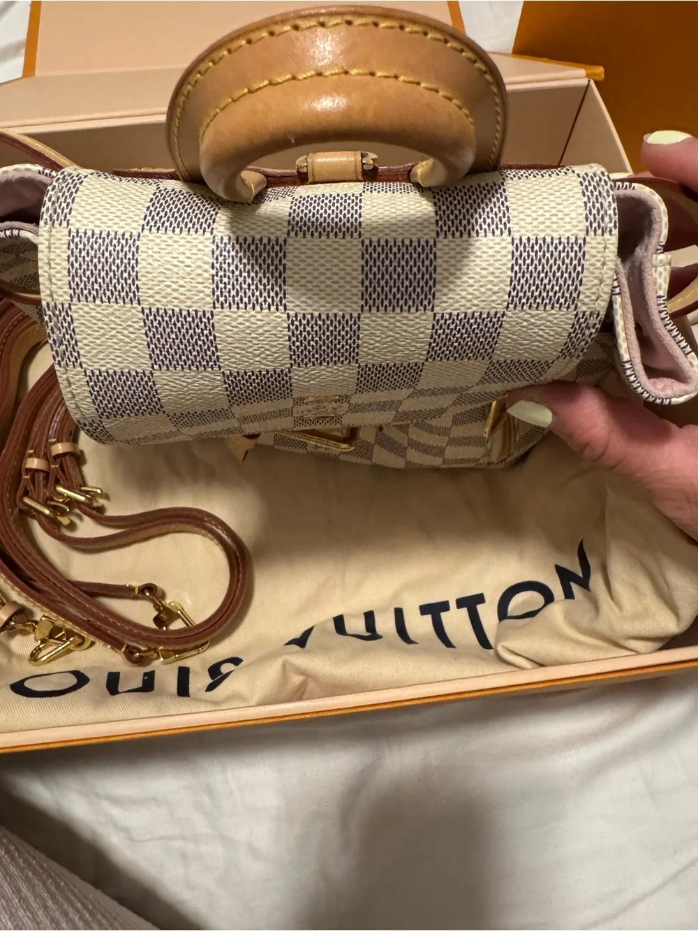 Louis Vuitton Damier Azur Sperone BB Mini Backpack